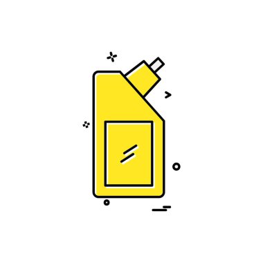 Şişe simgesi tasarım, renkli vektör çizim