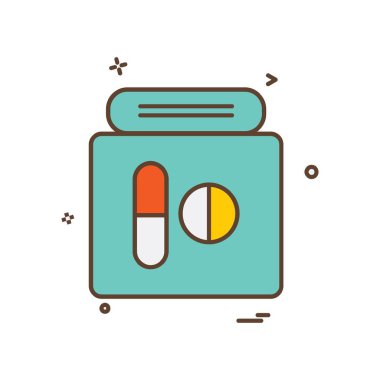 Tıbbi simge tasarım, renkli vektör çizim