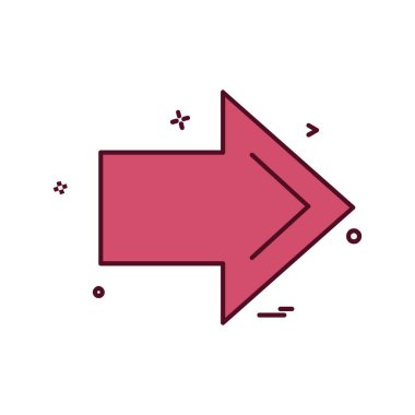 Sağ ok simge tasarlamak vektör