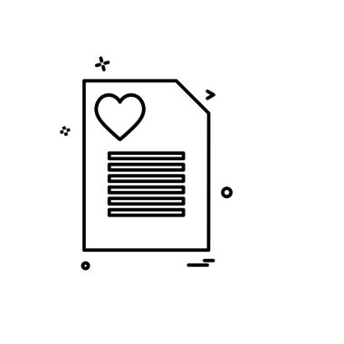 Sevgililer günü simgesi tasarım, renkli vektör çizim