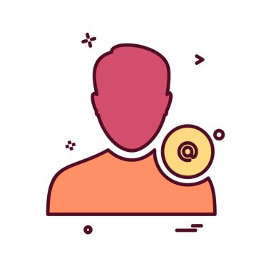 Avatar erkek simge tasarım vektörü