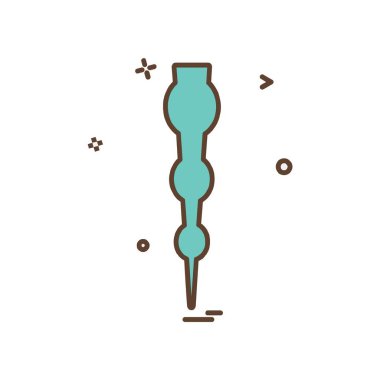 PIN düz simge vektör çizim 