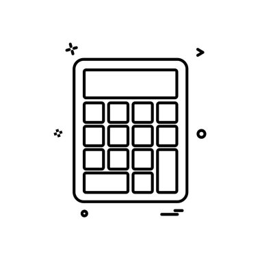 Hesap makinesi simgesi tasarım vektörü