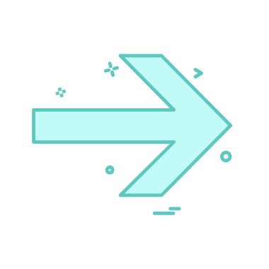 Sağ ok simge tasarlamak vektör