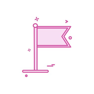 Bayrak simgesi tasarım vektörü