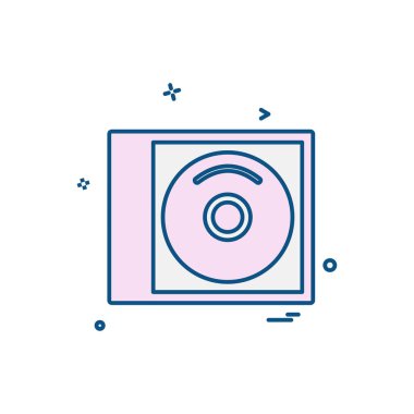 Beyaz arka plan üzerinde renkli medya simge vektör