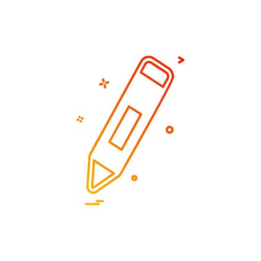 Kalem simgesi tasarım vektörü