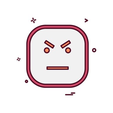 Üzgün emoji simgesi tasarım vektörü