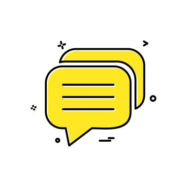 Sohbet simgesi tasarım vektörü