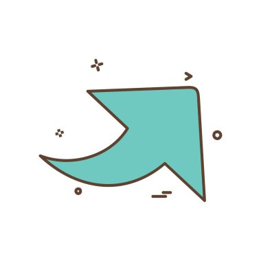 Doğru simgesi tasarım, renkli vektör çizim