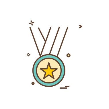 madalya kazanan ödül simge vektör tasarımı