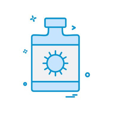 Güneş kremi simge tasarlamak vektör