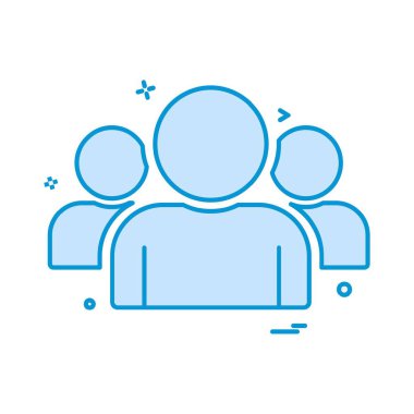 Grup simgesi tasarım, renkli vektör çizim