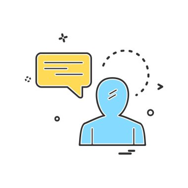 İleti simge tasarlamak vektör