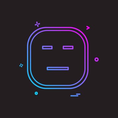 Üzgün emoji simgesi tasarım, renkli vektör çizim