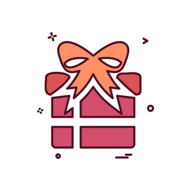 Giftbox simge tasarlamak vektör
