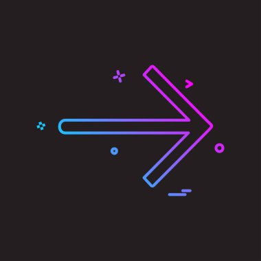 Sağ ok simge tasarlamak vektör