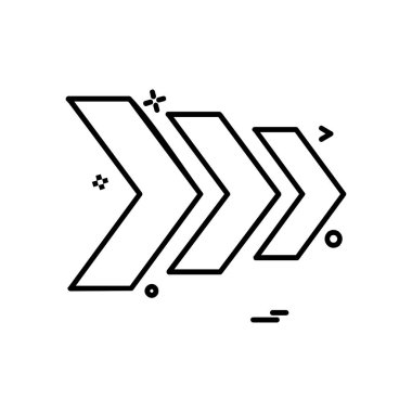 Ok simgesi tasarım vektörü