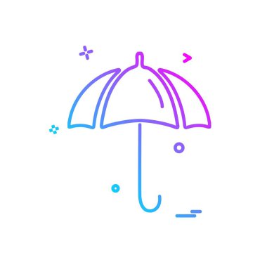 şemsiye simgesi tasarım vektörü