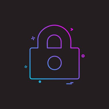 Simge tasarım vektörünü kilitle 