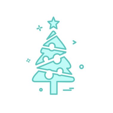 Noel ağacı simge tasarlamak vektör