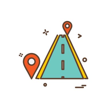 Navigasyon simgesi tasarım vektörü