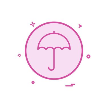 şemsiye temel simge vektör tasarımı