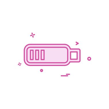 Batarya simgesi tasarım vektörü