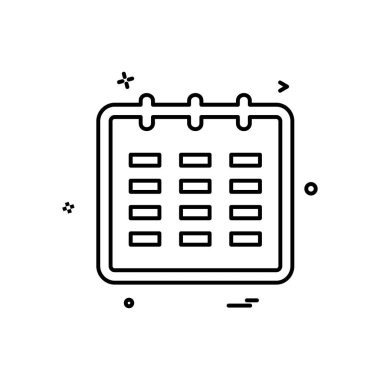 Takvim simgesi tasarım vektörü
