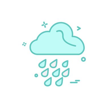 Yağmur simgesi tasarım vektörü