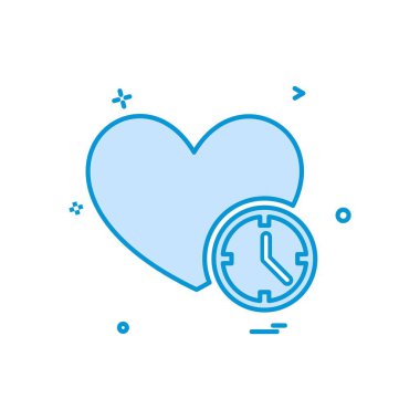 Kalp simgesi tasarım, Sevgililer günü için vektör çizim