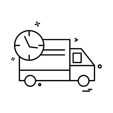 Kamyon simgesi tasarım vektörü