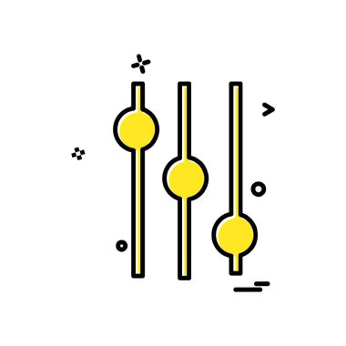 Eşitleştirici simge tasarım vektörü