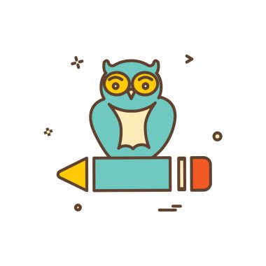 Baykuş simgesi tasarım vektörü