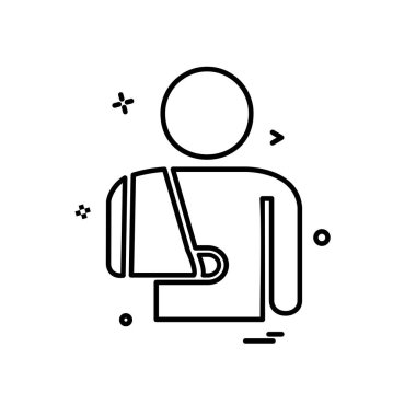 Hasta simgesi tasarım vektörü