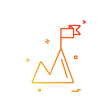 Mountian simge tasarlamak vektör