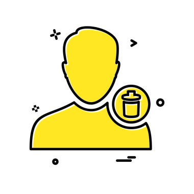 Avatar erkek simge tasarım vektörü