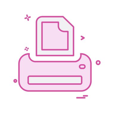 Yazıcı simgesi tasarım, vektör çizim