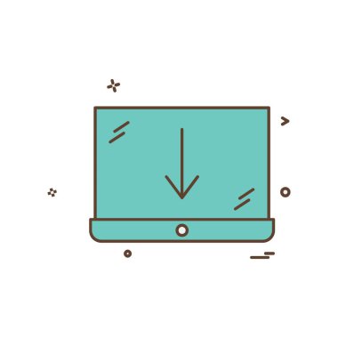 Dizüstü bilgisayar simgesi tasarım vektörü