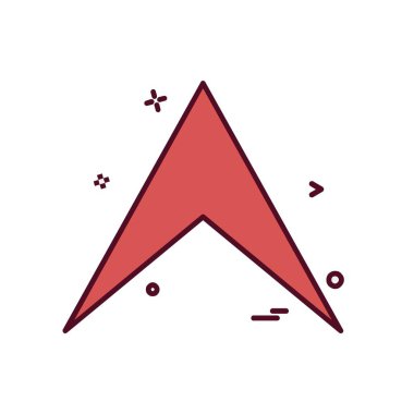 Yukarı ok simgesi tasarım vektörü