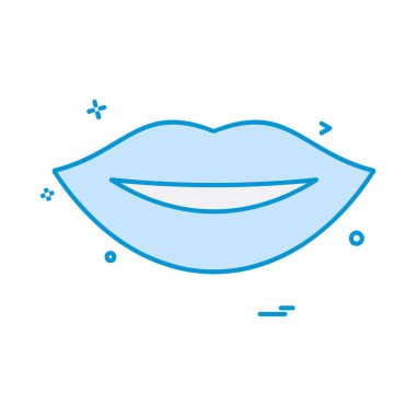 Dudak düz simge vektör çizim 