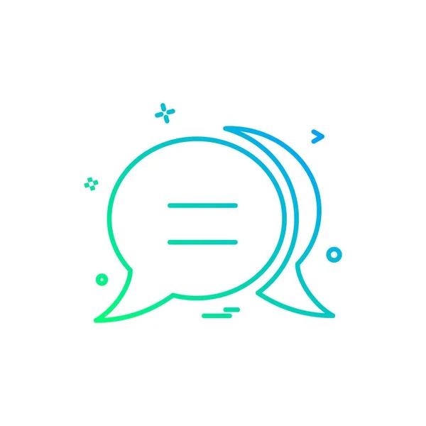 Chat Zeepbel Sms Pictogram Vector Design — Stockvector