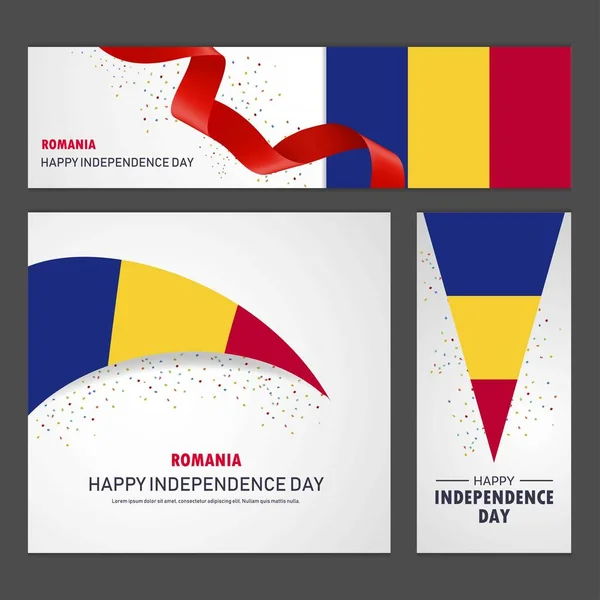 Днем Независимости Румынии Знамя Фон — стоковый вектор