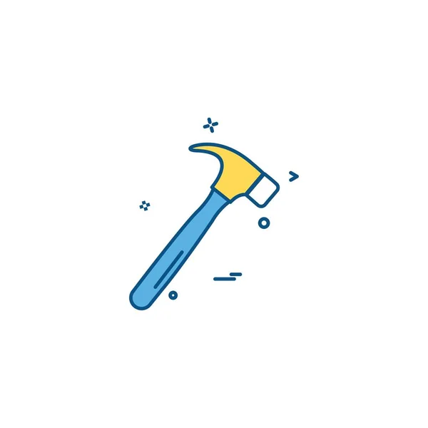 Hammer Icon Vektor Design — Stockvektor