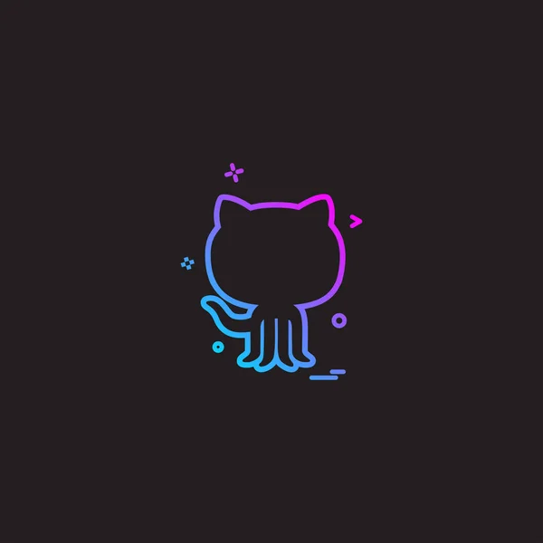 Github Icon Design Vector Illustration — Stock Vector