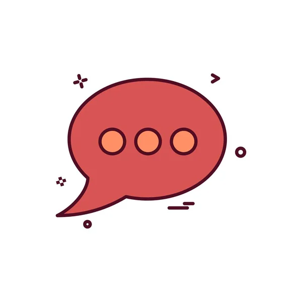 Bubble Chat Sms Design Vetor Ícone Texto —  Vetores de Stock