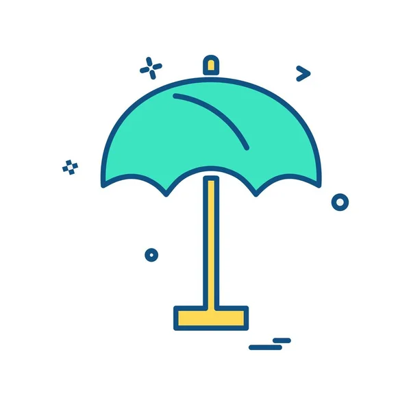 Umbrella Icon Design Vector Illustration — Stock Vector