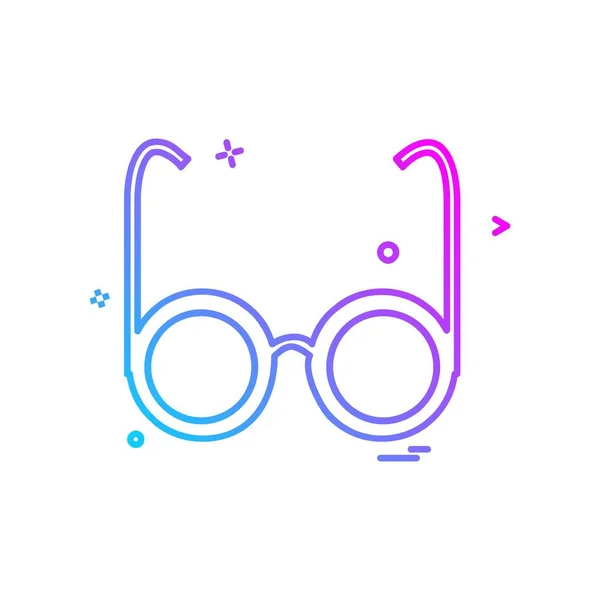 Icono Gafas Diseño Vector Ilustración — Archivo Imágenes Vectoriales