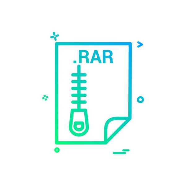 Αρχείων Αρχείο Λήψη Εφαρμογής Rar Μορφή Εικονίδιο Διανυσματική Σχεδίαση — Διανυσματικό Αρχείο