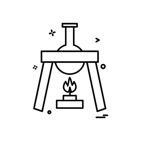 Burner Flask Icon Vector Design — Stock Vector